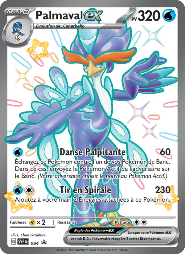 Palmaval-ex — Carte Pokémon 084 SVP Black Star Promos