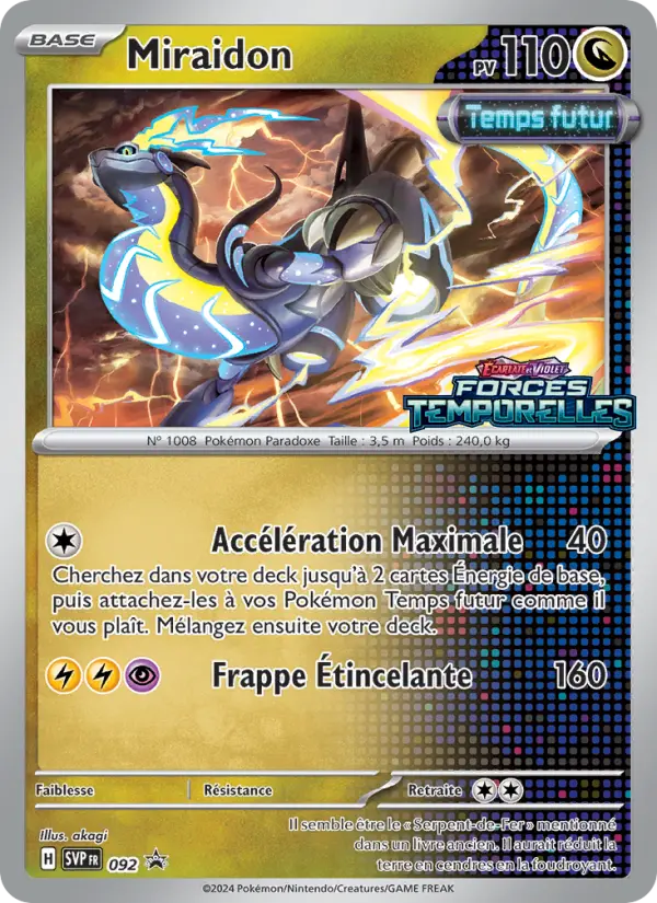 Miraidon — Carte Pokémon 092 SVP Black Star Promos