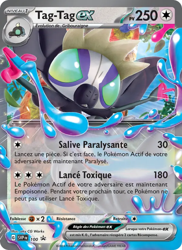 Tag-Tag-ex — Carte Pokémon 100 SVP Black Star Promos