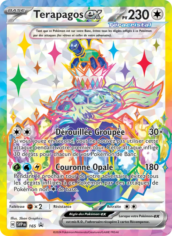 Terapagos-ex — Carte Pokémon 165 SVP Black Star Promos