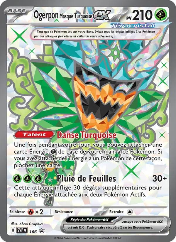 Ogerpon Masque Turquoise-ex — Carte Pokémon 166 SVP Black Star Promos