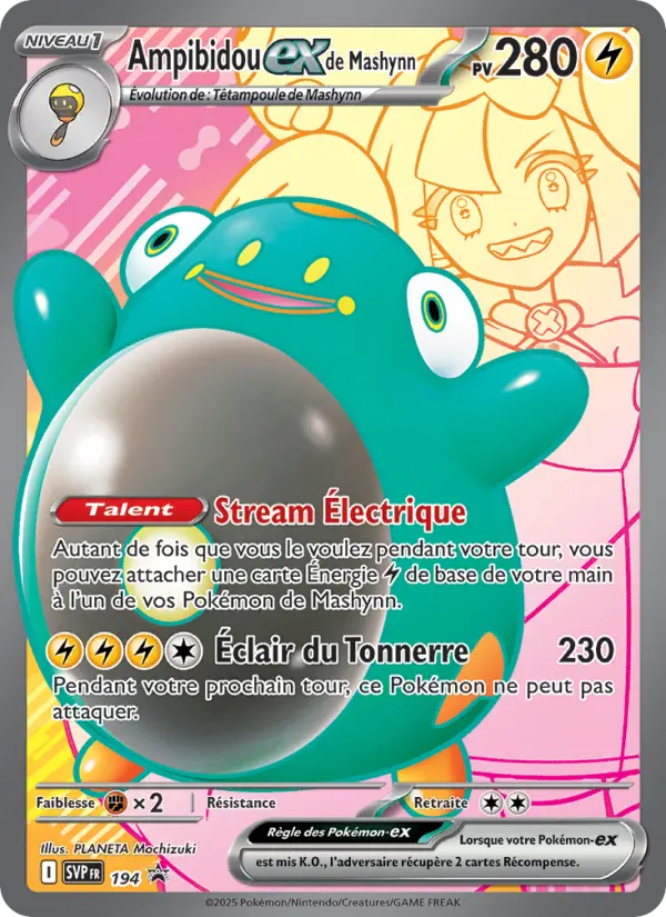 Ampibidou-ex de Mashynn — Carte Pokémon 194 SVP Black Star Promos