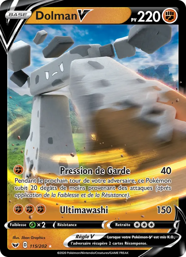 Dolman V — Carte Pokémon 115 Épée et Bouclier