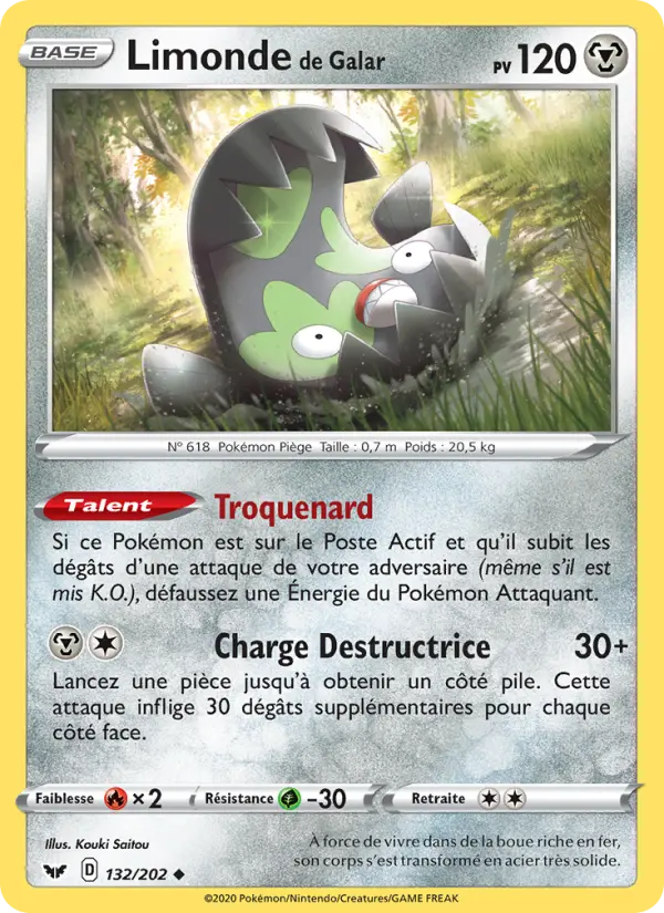 Limonde de Galar — Carte Pokémon 132 Épée et Bouclier
