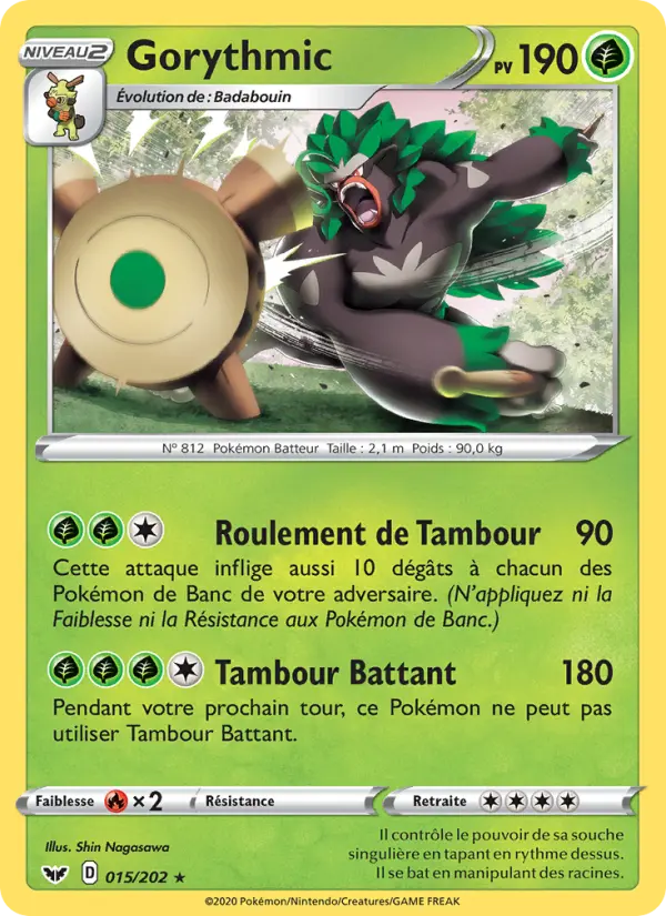 Gorythmic — Carte Pokémon 15 Épée et Bouclier