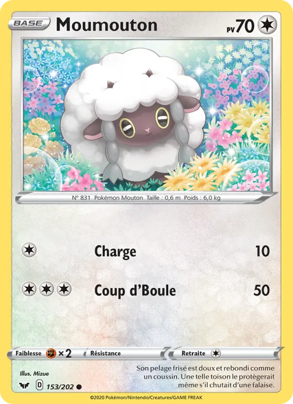 Moumouton — Carte Pokémon 153 Épée et Bouclier
