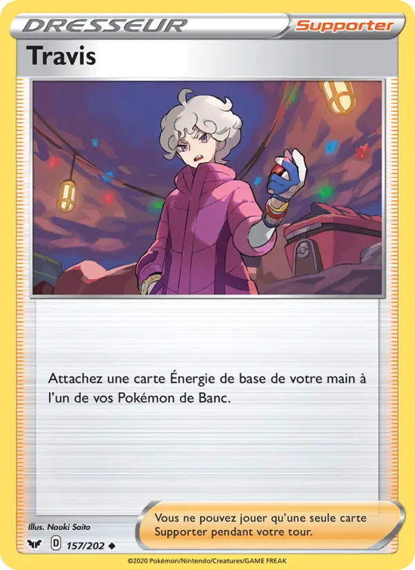Travis — Carte Pokémon 157 Épée et Bouclier