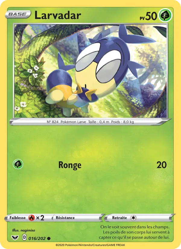 Larvadar — Carte Pokémon 16 Épée et Bouclier