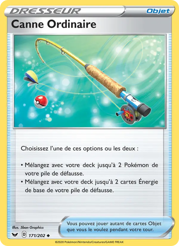 Canne Ordinaire — Carte Pokémon 171 Épée et Bouclier