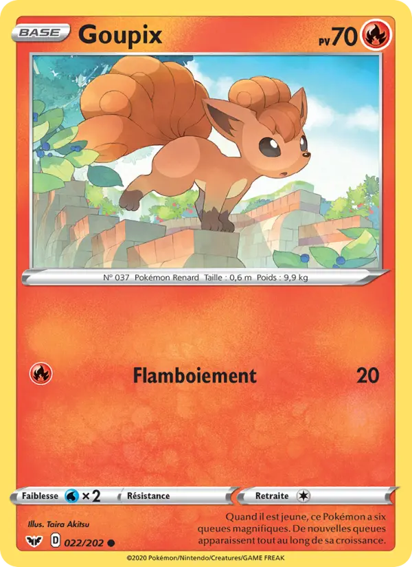 Goupix — Carte Pokémon 22 Épée et Bouclier