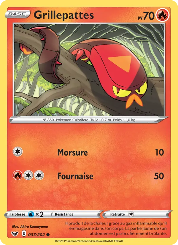 Grillepattes — Carte Pokémon 37 Épée et Bouclier