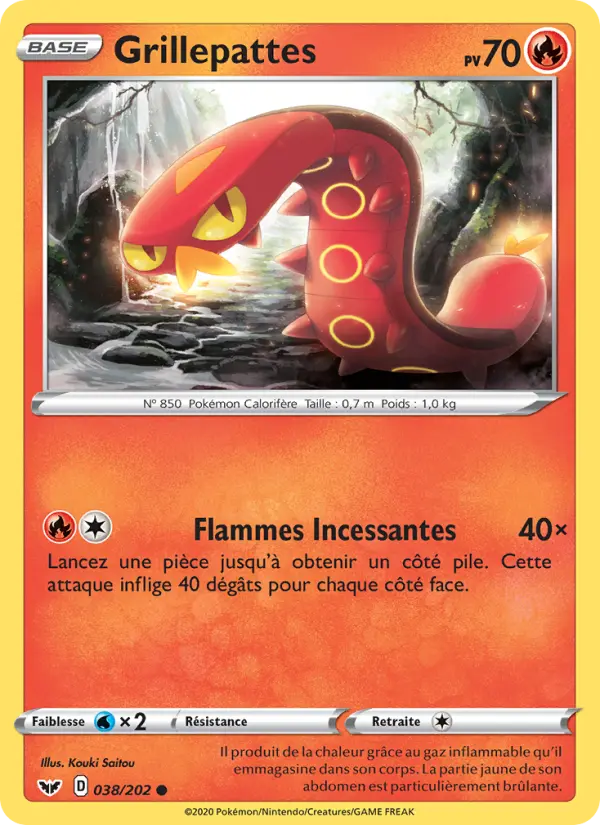 Grillepattes — Carte Pokémon 38 Épée et Bouclier