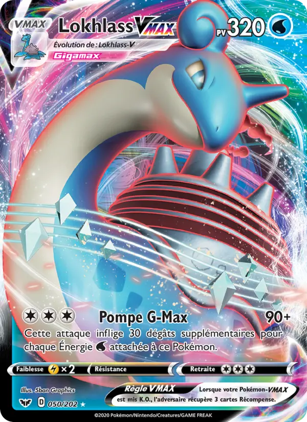 Lokhlass VMAX — Carte Pokémon 50 Épée et Bouclier