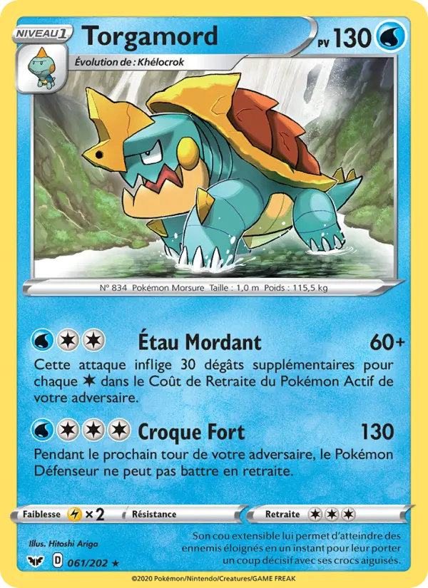 Torgamord — Carte Pokémon 61 Épée et Bouclier
