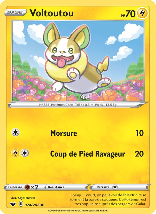 Voltoutou — Carte Pokémon 74 Épée et Bouclier