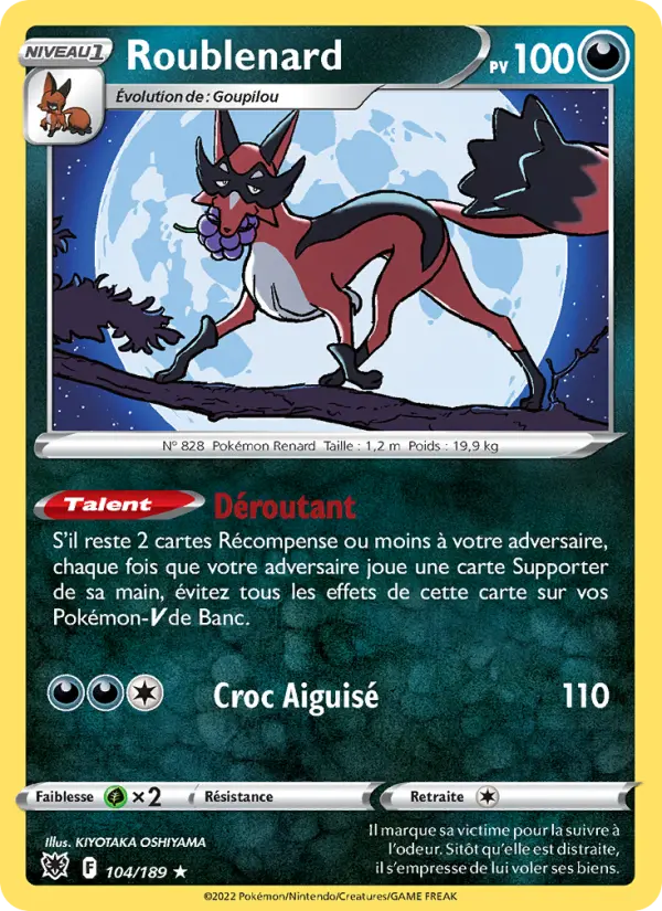 Roublenard — Carte Pokémon 104 Astres Radieux