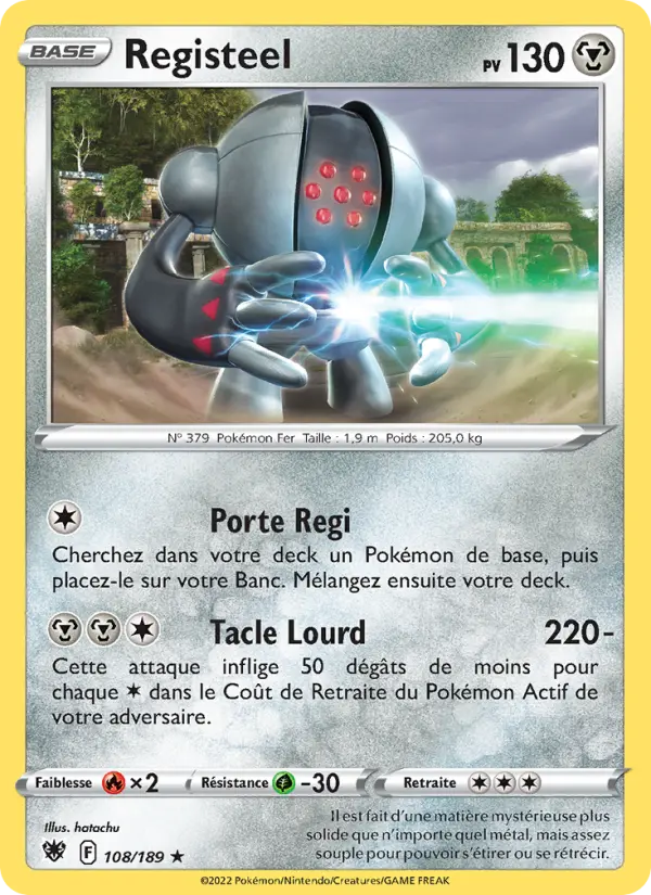 Registeel — Carte Pokémon 108 Astres Radieux