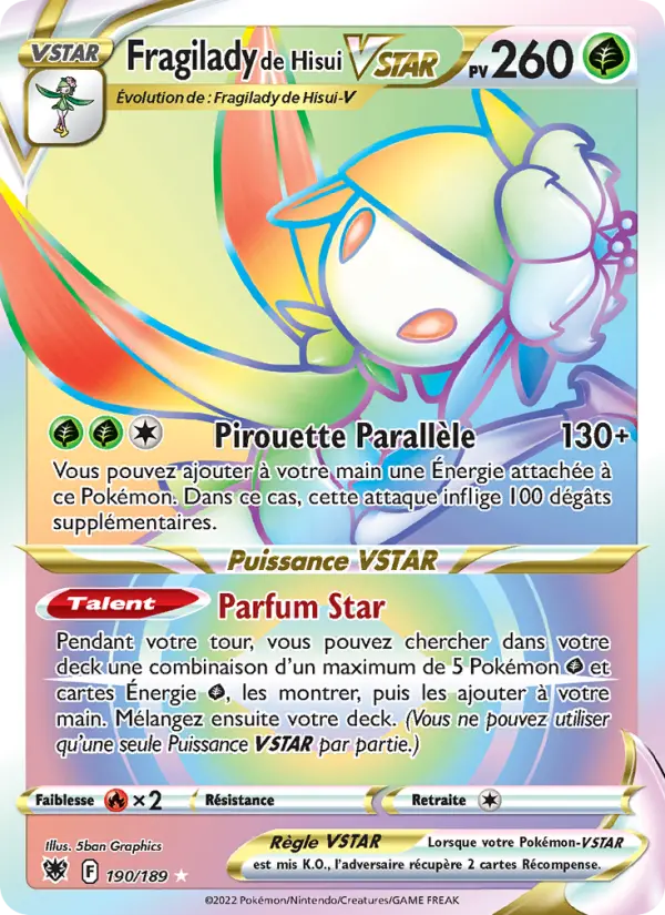 Fragilady de Hisui VSTAR — Carte Pokémon 190 Astres Radieux