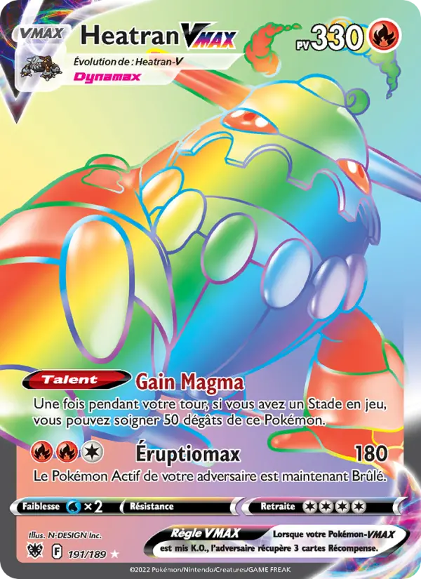 Heatran VMAX — Carte Pokémon 191 Astres Radieux