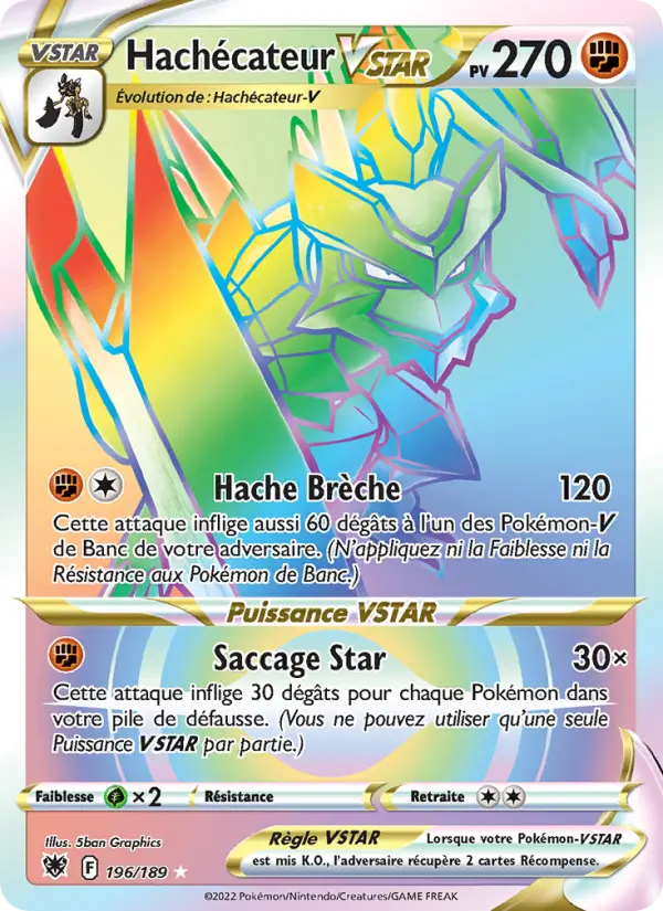 Hachécateur VSTAR — Carte Pokémon 196 Astres Radieux