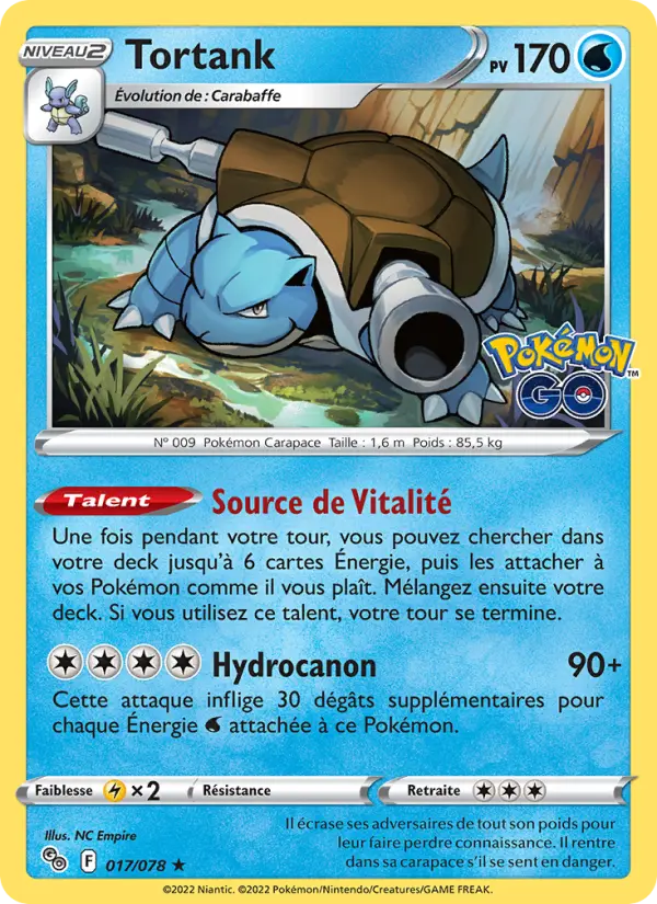 Tortank — Carte Pokémon 017 Pokémon GO