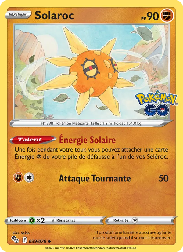 Solaroc — Carte Pokémon 039 Pokémon GO