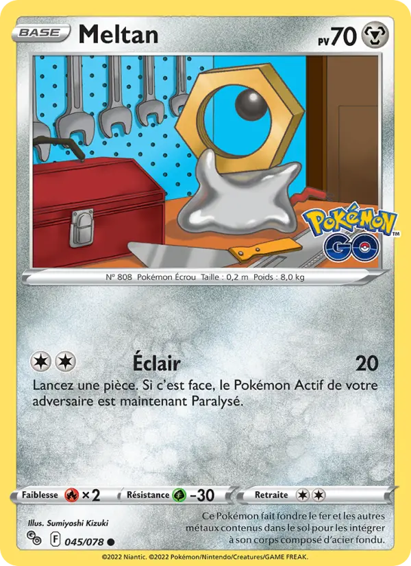 Meltan — Carte Pokémon 045 Pokémon GO