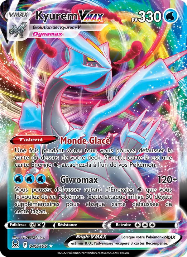 Kyurem VMAX — Carte Pokémon 049 Origine Perdue