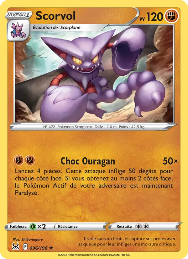 Scorvol — Carte Pokémon 096 Origine Perdue