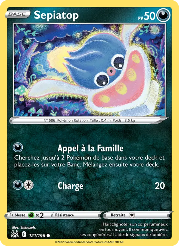 Sepiatop — Carte Pokémon 121 Origine Perdue