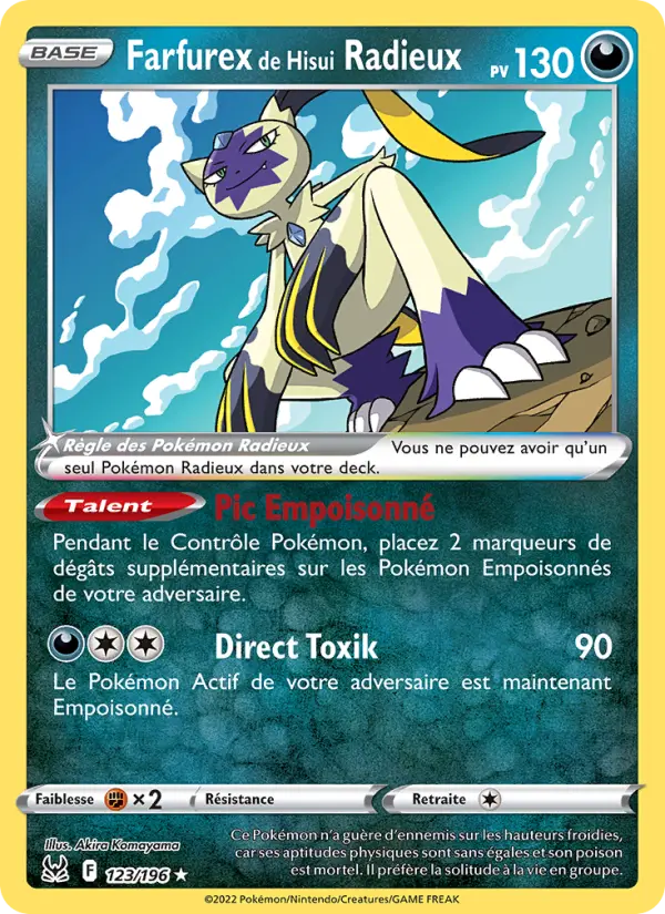 Farfurex de Hisui Radieux — Carte Pokémon 123 Origine Perdue