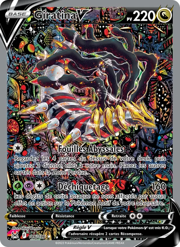 Giratina V — Carte Pokémon 186 Origine Perdue