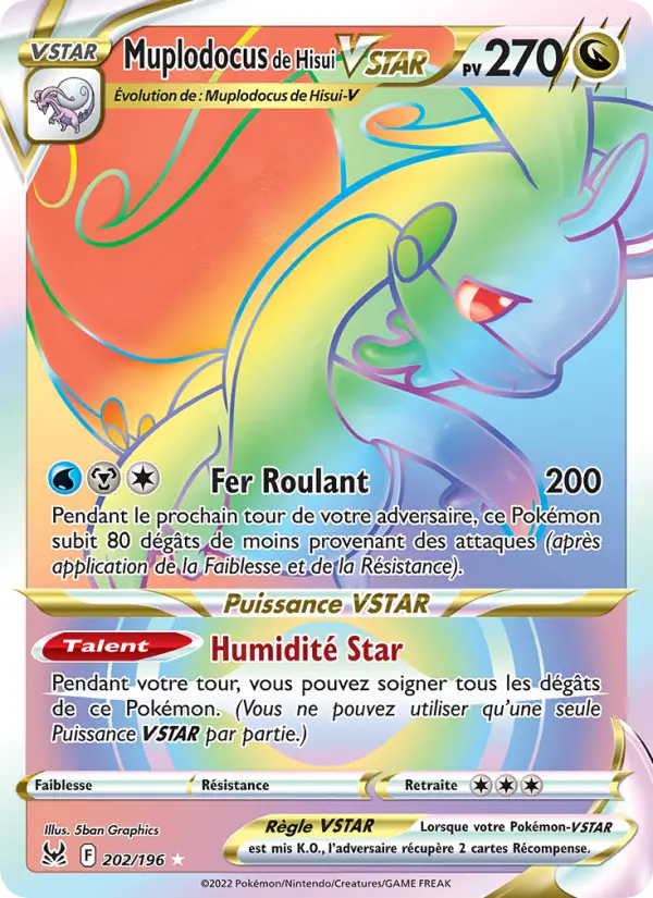 Muplodocus de Hisui VSTAR — Carte Pokémon 202 Origine Perdue
