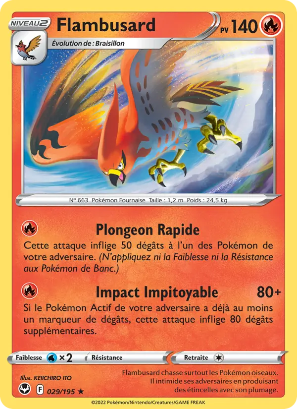 Flambusard — Carte Pokémon 029 Tempête Argentée