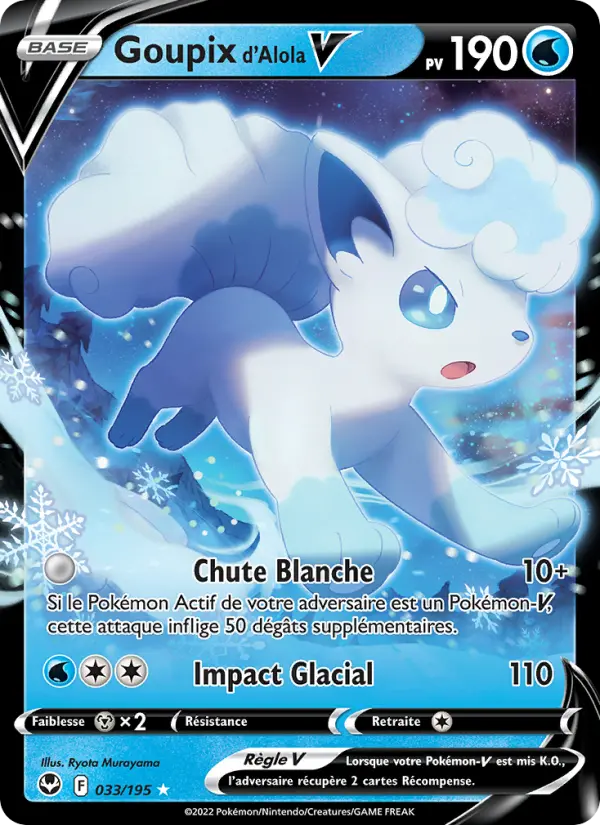 Goupix d'Alola V — Carte Pokémon 033 Tempête Argentée