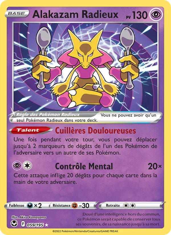 Alakazam Radieux — Carte Pokémon 059 Tempête Argentée
