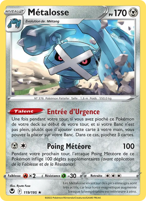 Métalosse — Carte Pokémon 119 Tempête Argentée