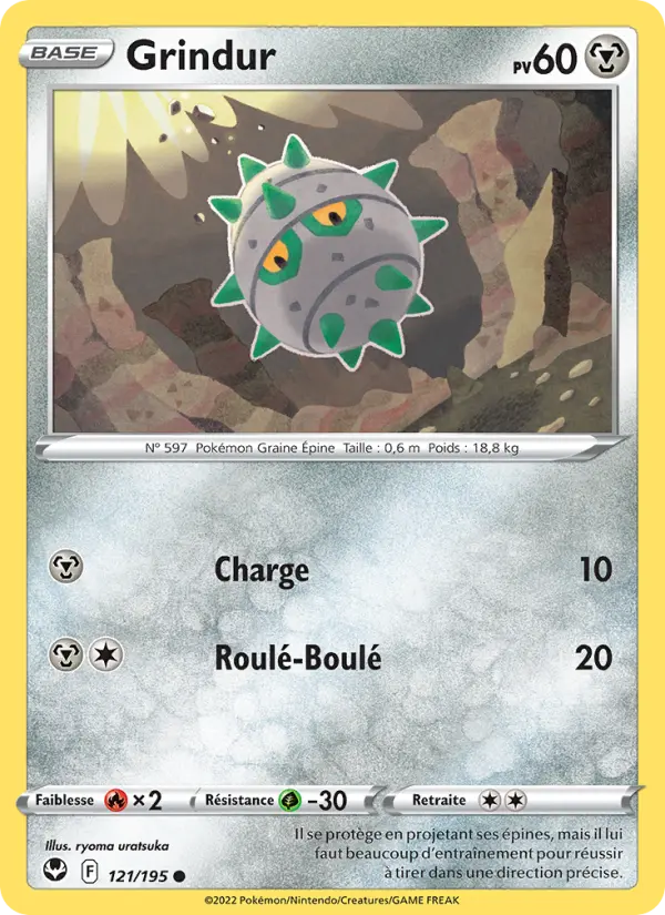 Grindur — Carte Pokémon 121 Tempête Argentée