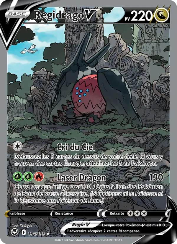 Regidrago V — Carte Pokémon 184 Tempête Argentée