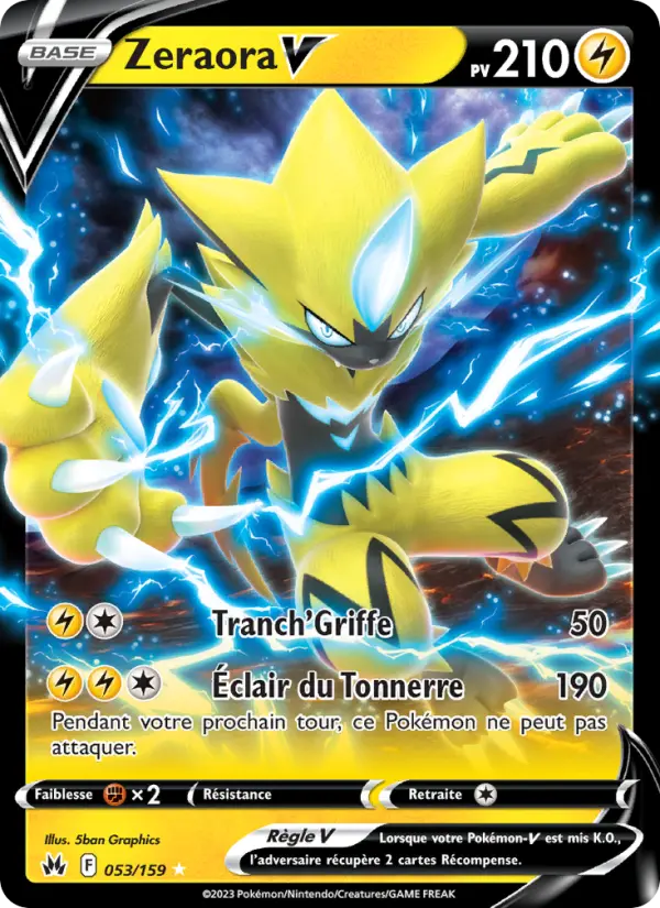 Zeraora V — Carte Pokémon 053 Zénith Suprême