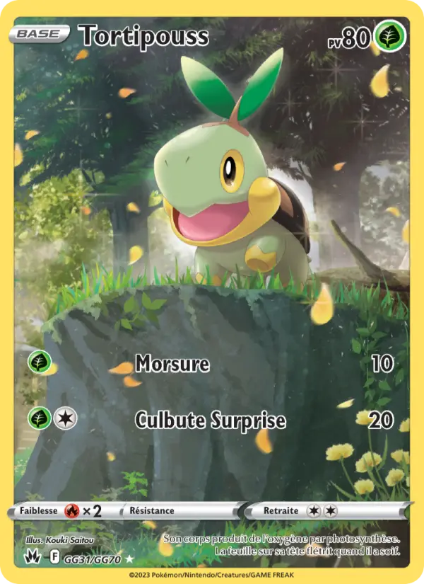 Tortipouss — Carte Pokémon GG31 Zénith Suprême