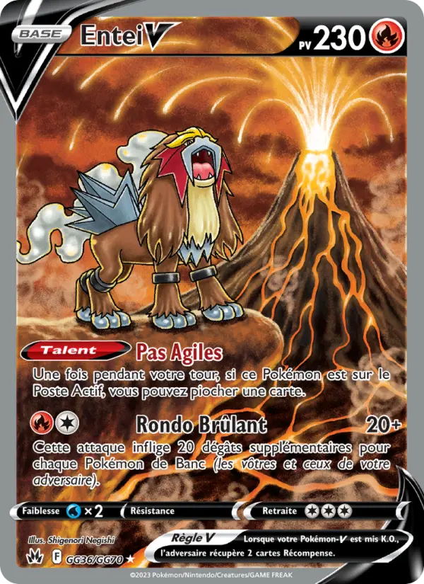 Entei V — Carte Pokémon GG36 Zénith Suprême