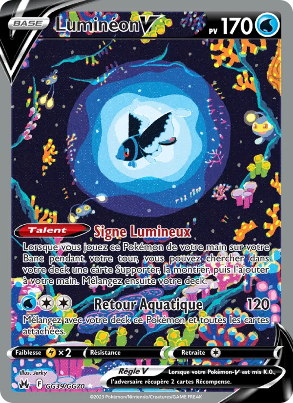 Luminéon V — Carte Pokémon GG39 Zénith Suprême