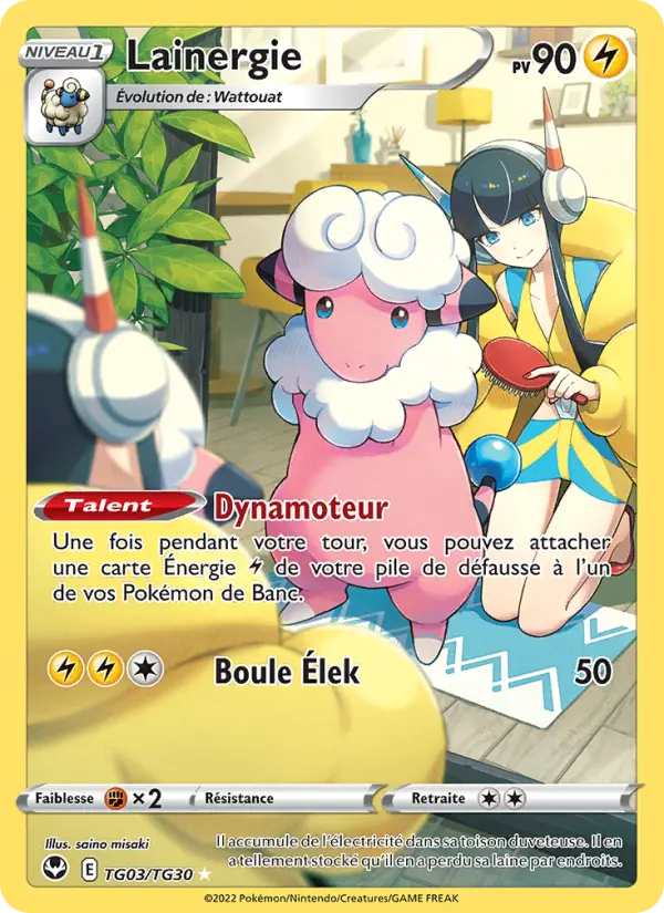 Lainergie — Carte Pokémon TG03 Tempête Argentée