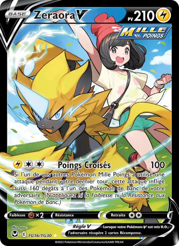 Zeraora V — Carte Pokémon TG16 Tempête Argentée