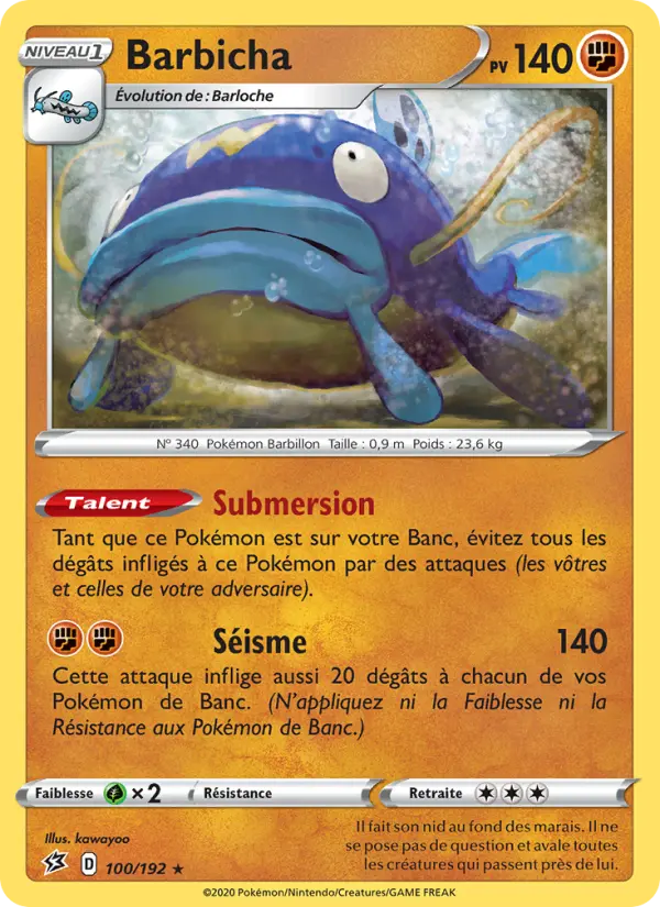Barbicha — Carte Pokémon 100 Clash des Rebelles