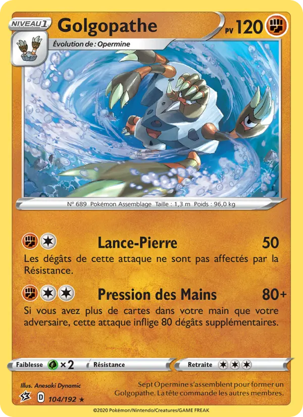Golgopathe — Carte Pokémon 104 Clash des Rebelles