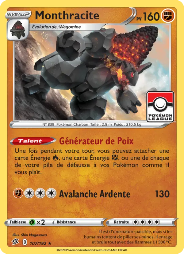 Monthracite — Carte Pokémon 107 Clash des Rebelles