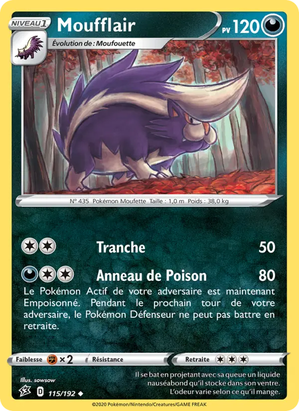 Moufflair — Carte Pokémon 115 Clash des Rebelles