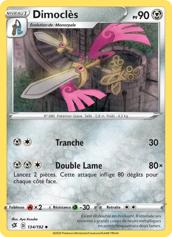 Dimoclès — Carte Pokémon 134 Clash des Rebelles